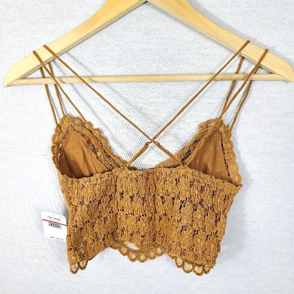 Free People Burnt Caramel Celine Lace Bralette - Picture 3 of 7